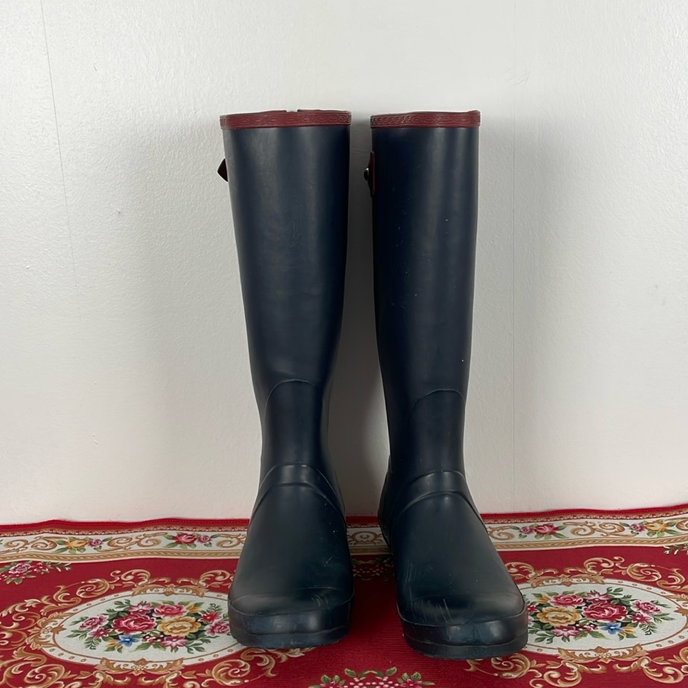 Tommy Hilfiger Malya Womens 8 Rain Boots Side Buckle Knee High Casual Boots
